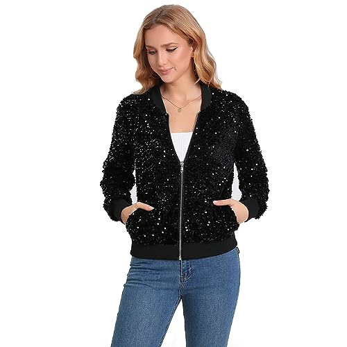 Amazon.com: Yutuwomsfushi Women's Sequin Jacket Long Sleeve Amazon.com: Yutuwomsfushi Women's Sequin Jacket Long Sleeve